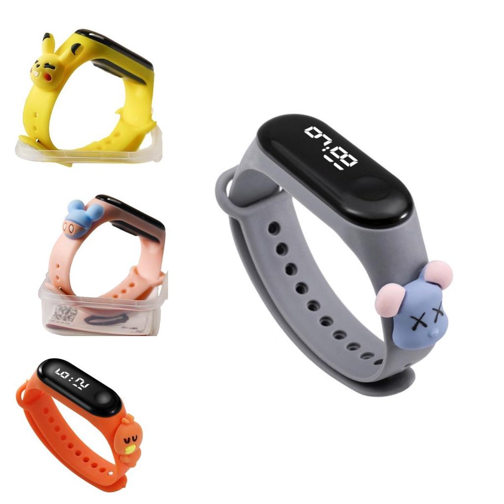 Disney Pokemon Pikachu Kids Led Watch Touch Screen Silicone Strap Waterproof School Gift