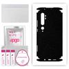 apgo Protective Skin Sticker for the Back+sides Compatible with Xiaomi Mi Note 10 Pro, Full Wrap Film, Foil, Vinyl - Pattern Matte Black