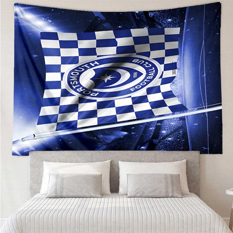 1PC Ports Fc Crest Printed Tapestry Room Decoration Wall Hanging for Living Room Bedroom, dormitory, Birthday and Christmas gifts