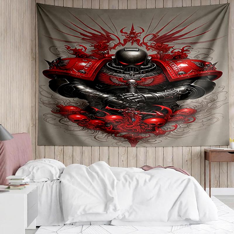 Гобелен с принтом Warhammer 40k, Фон, Легкая установка, Идеально подходит для спальни, офиса и гостиной, с эстетичным настенным декором.