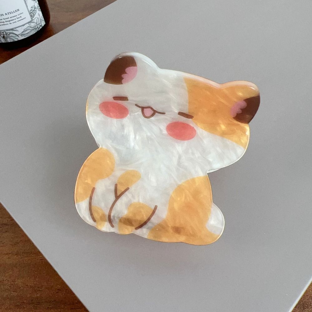 Улитка Акриловый коготь для волос животных Лев Мультфильм Акула Заколка для волос Kawaii Кошка Ежедневно