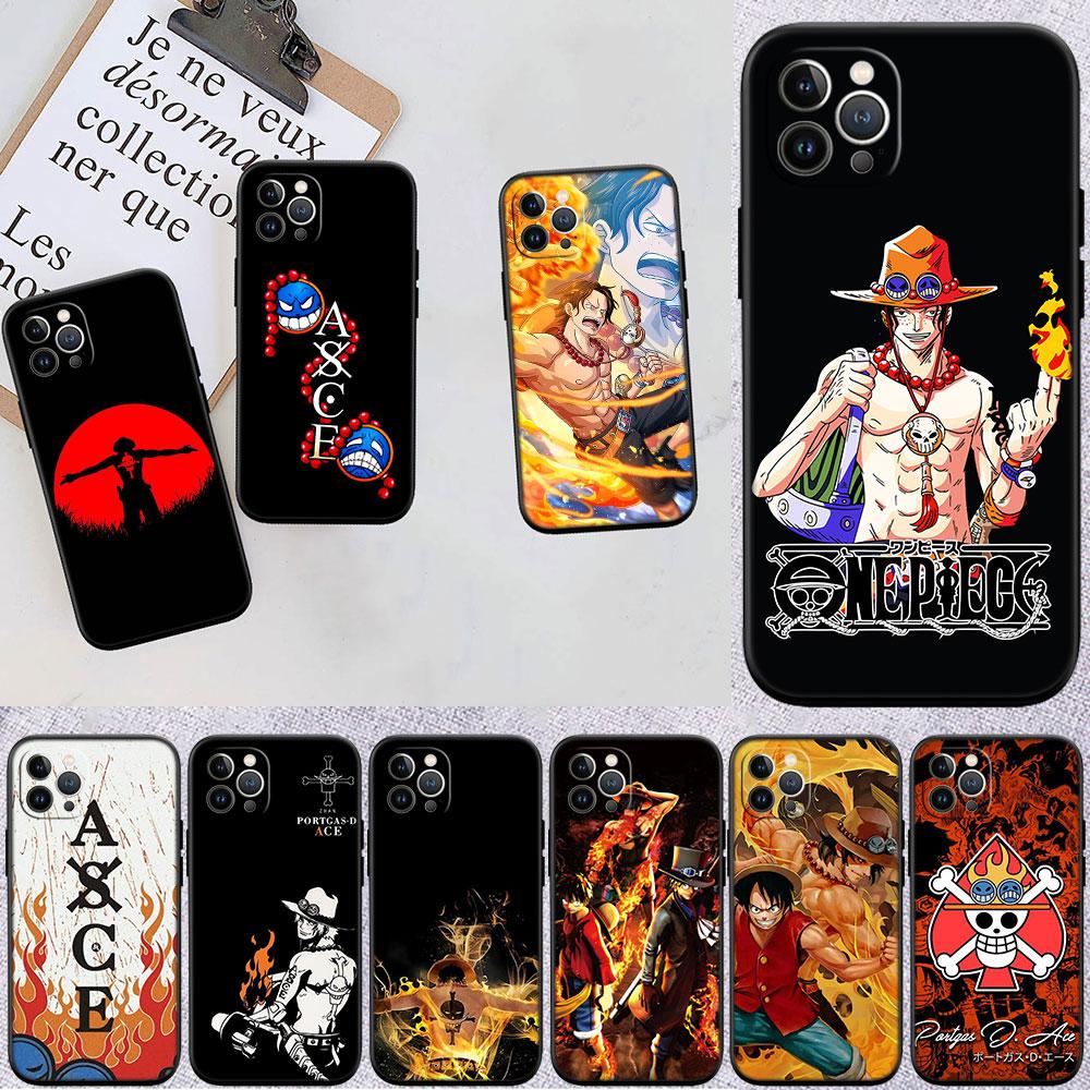 One Piece ACE Soft Shell Phone Case for Redmi Note 10 11 12 Pro Max 10S 10C 10T 11A 11S 12S 12C