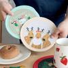 Non-Slip Christmas Woven Cotton Placemat Anti-scalding Cup Mat Cute Pot Pad  Table Decoration