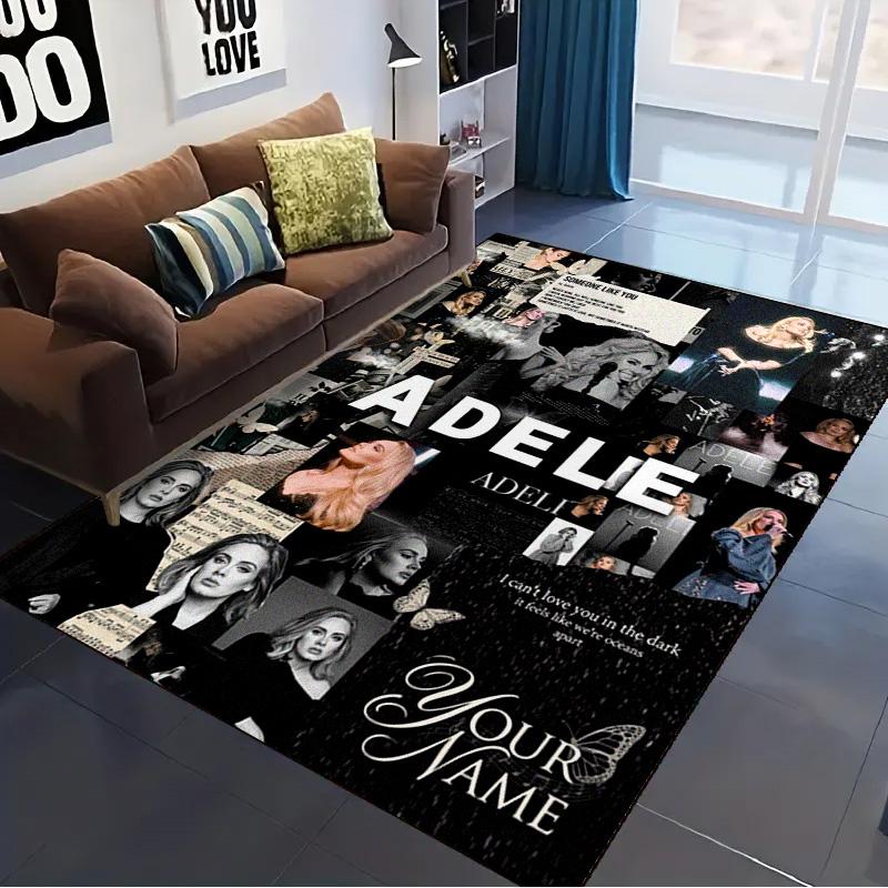 Name Custom Adele Carpet Rug for Living Room Bedroom Home Sofa Decoration,Kids play Non-slip Floor Mat