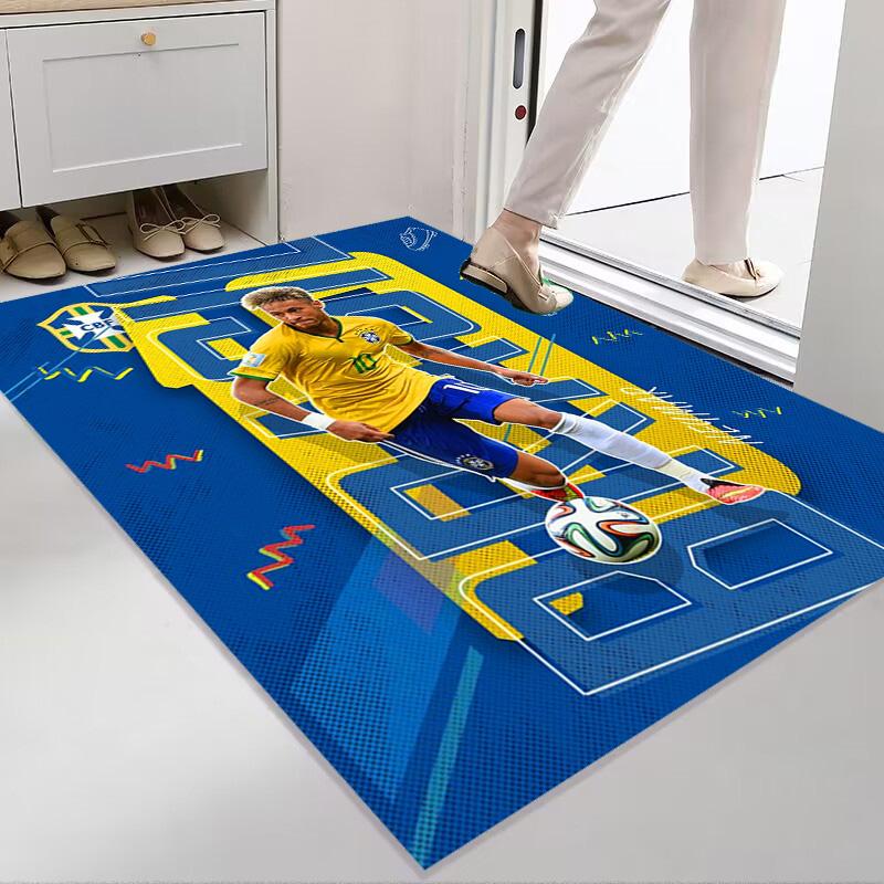 Brazilian Football Glory carpet Living room and bedroom mats printing Protective pad Room Office chair cushion
