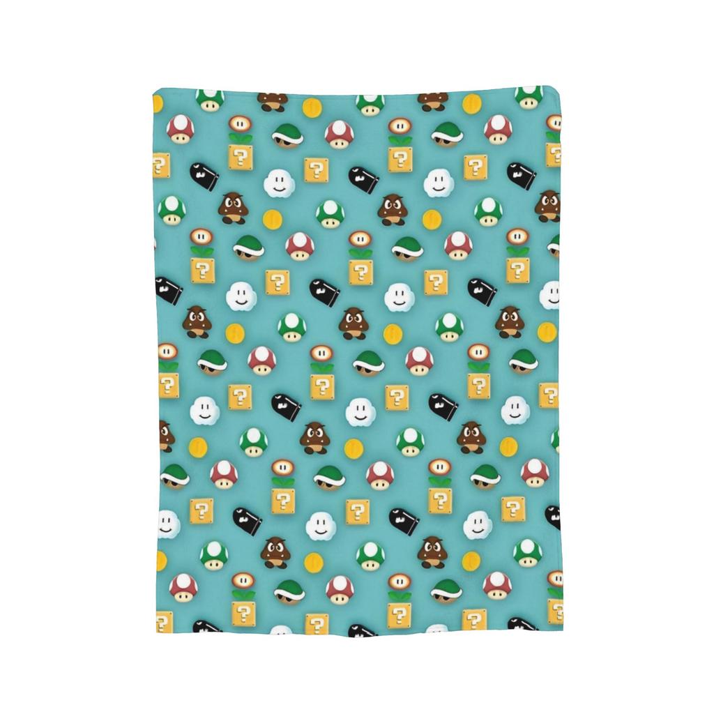 Marios  Yoshi Pattern blanket Flannel Textile Decor  Breathable Super Warm Throw blankets for Bedding Couch Rug Piece