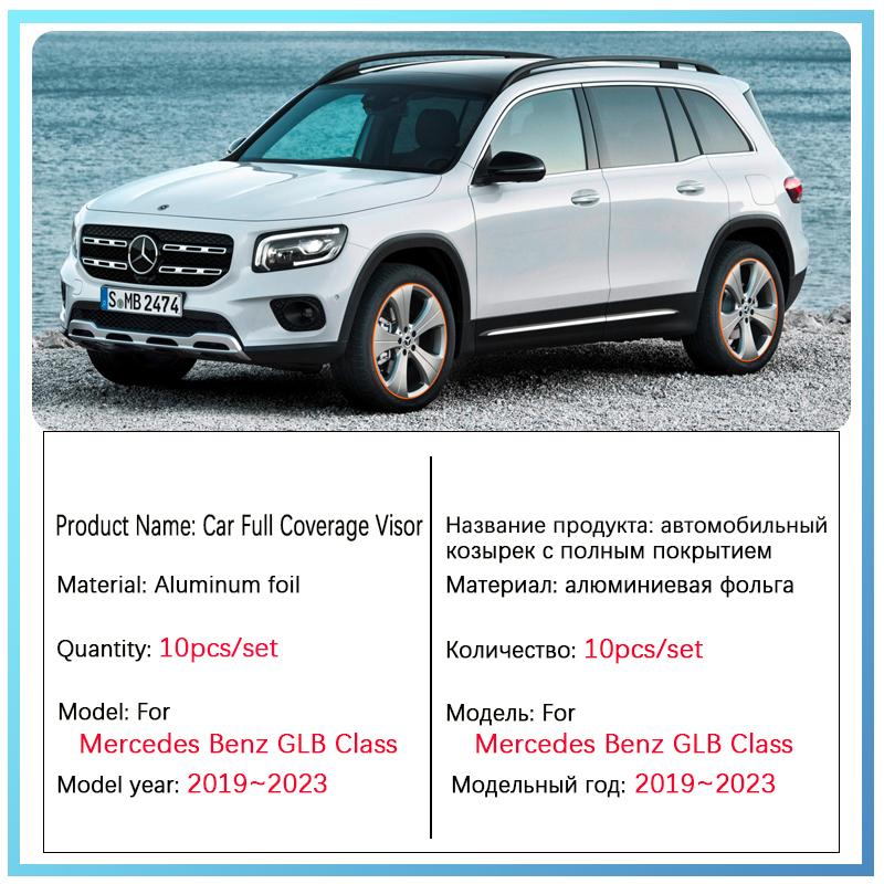 Для Mercedes Benz GLB Class X247 ~ 2023 автомобильный козырек от солнца на лобовом стекле от солнца, УФ-защита, козырек, автомобильные аксессуары