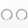 Vintage Gold Color Beads Hoop Earrings For Women Exaggerated Round Beaded Circle Big Hoops Earring Jewelry Female Pendients Gift