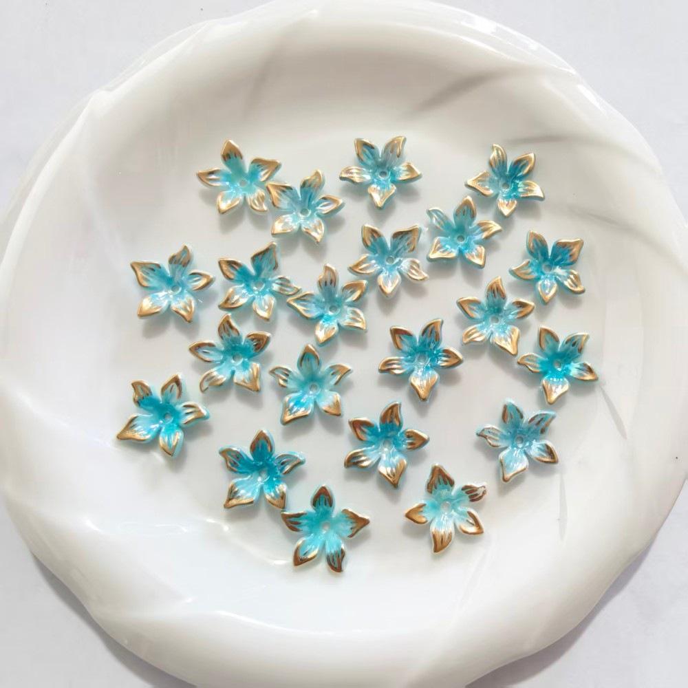 Two-Color Gold & Silver Lily Flower Plated Bell Flower Hairpin Tassel DIY Decoration Material