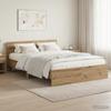 Bed Frame with Headboard Artisan Oak 160 x 200 cm