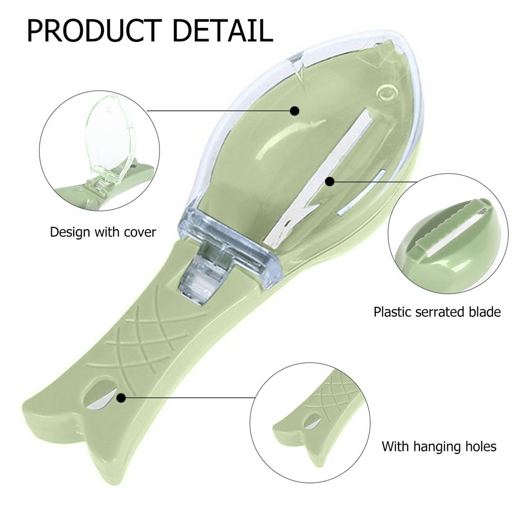 1 шт. Щетка для чистки рыбьей чешуи Скребок для чешуи Рыболовный нож Очиститель Скребок с коробкой