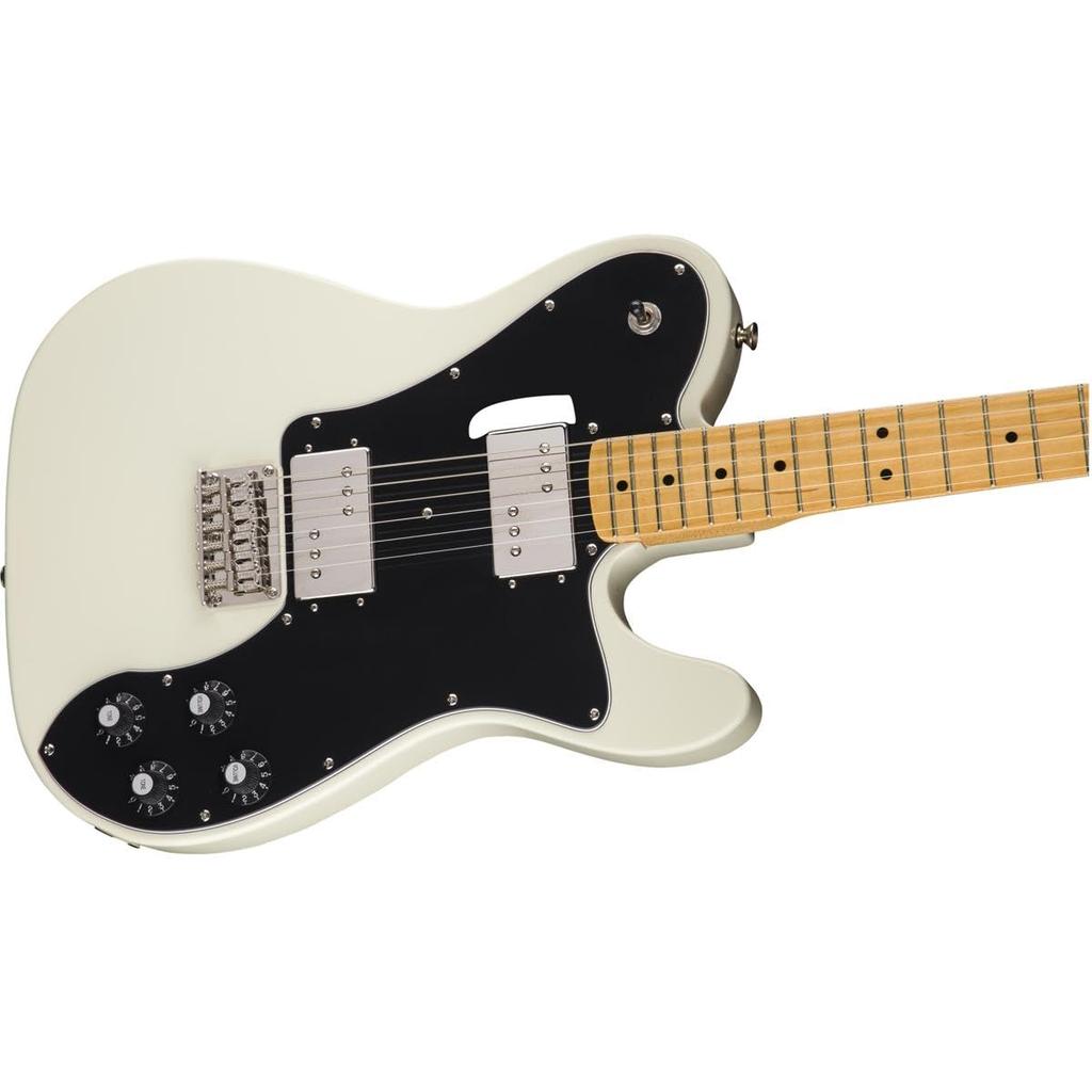 Fender Squier by Fender Electric Guitar Classic Vibe Maple Olympic White Soft Case Included '70s Telecaster® Deluxe, Fingerboard,
