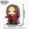 MOOXI Серия Фильмы MOC Набор Кирпичиков Фигурка BrickHeadzed Модель DIY Строительные Блоки Монтессори Детские Обучающие Игрушки Для Детей Подарок