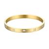 2026 Products Best Sellers  Custom 18K Gold Plated Stainless Steel Cuff Bangle Bracelets With Zircon