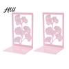 Heavy Duty Book Holder 1 Pair Metal Decorative Bookends, Ginkgo Leaf/Monstera Ends for Leaf Bookend Bookshelf, Non-Skid Stopper Home Office Study Room