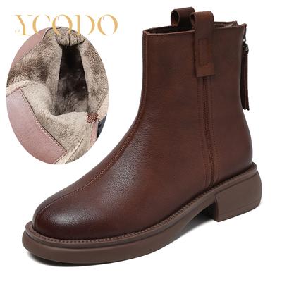 Женские осенние и зимние ботинки martin из натуральной кожи, ботильоны из коровьей кожи в стиле ретро на низком каблуке