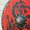 Викингский Щит Красный Дракон Ручной Работы Деревянный Норвежский LARP Косплей Реквизит