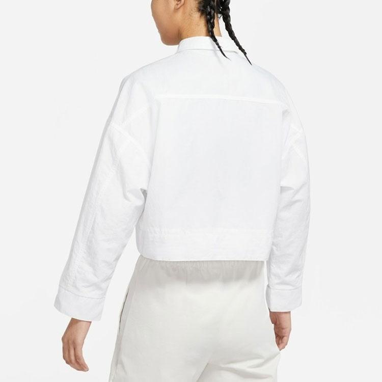 (WMNS) Nike AS W Nike Sportswear ESSNTL WVN JKT Jacket FIELD White Women's DM6244-100