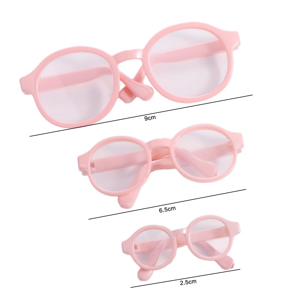 Plastic Round Transparent Glasses Doll Accessory Doll Mini Glasses Doll Round Glasses Children Toy