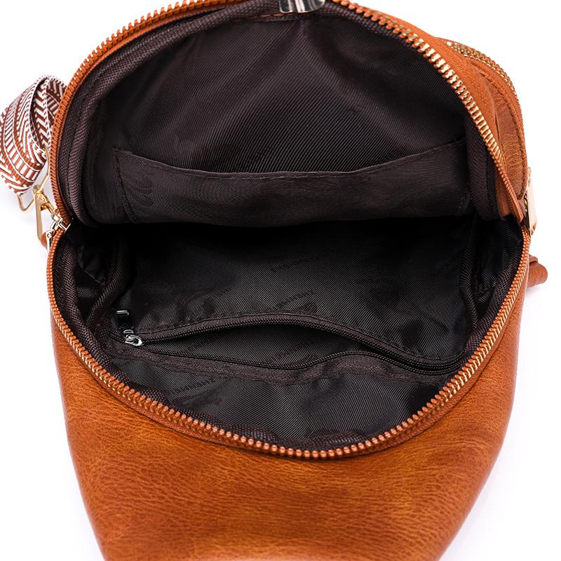 Женская нагрудная сумка, кожаная сумка через плечо, сумка на плечо для девочек, однотонная нагрудная сумка