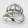 Stainless Steel Small Male Chastity Device Cock Cage Penis Ring Lock