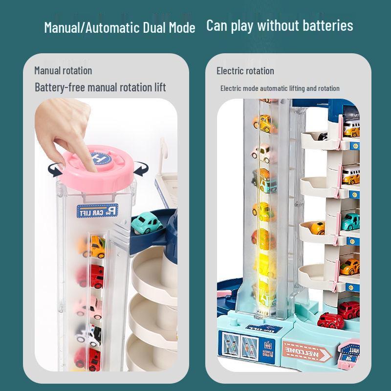 City Car Parking Adventure: Electric Track with Lights and Music