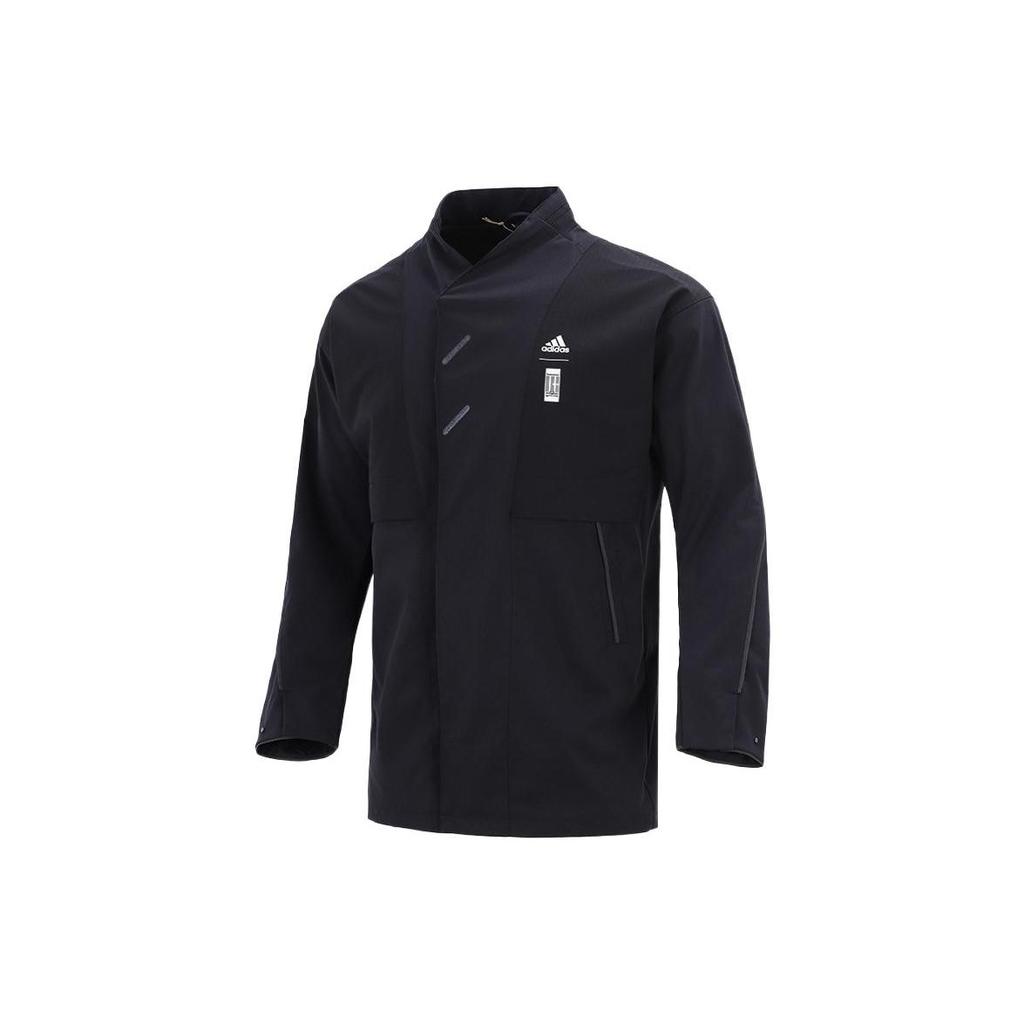 Adidas Длинная куртка Wuji Series Xia с логотипом, мужская спортивная куртка, черная HE5121