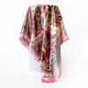 Classic cashew-patterned silk scarf for women, shawl, faux silk headscarf, 90cm square scarf