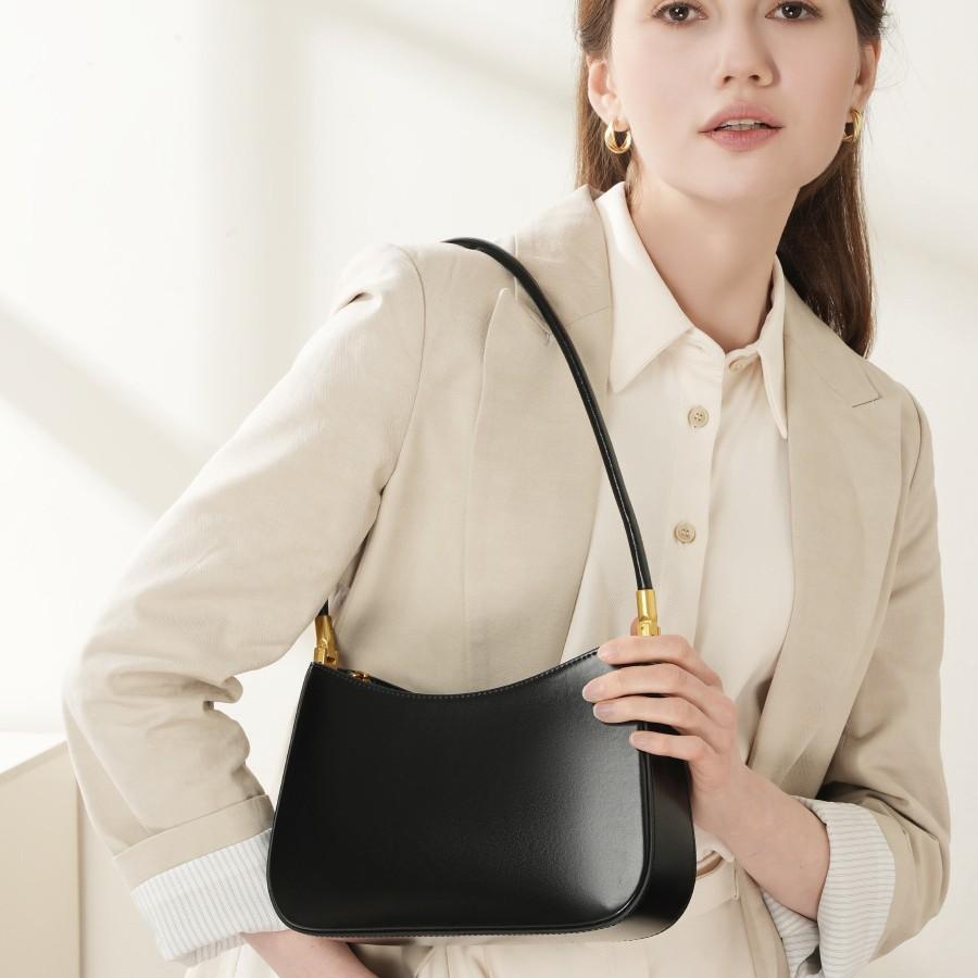 Новая сумка Commuter Underarm Bag, универсальная фактура, кожаная женская сумка через плечо, сумка-багет