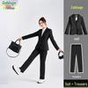 Spring Autumn Slim Fit Professional Suit Set for College Interviews and Formal Wear