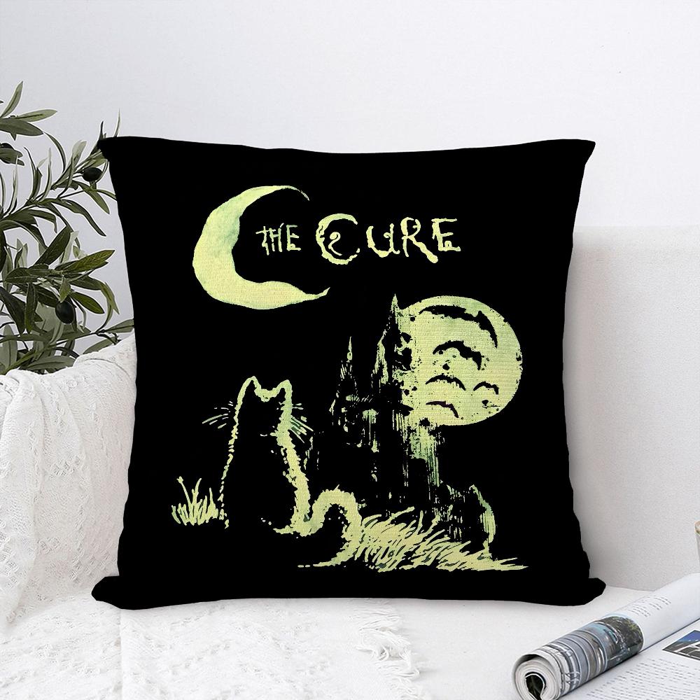 Винтажная Наволочка для Подушки Рок-Группы The C-Cure Плюшевая Ткань Мягкая Наволочка Двусторонний Принт Чехол для Подушки на Диван Покрывало