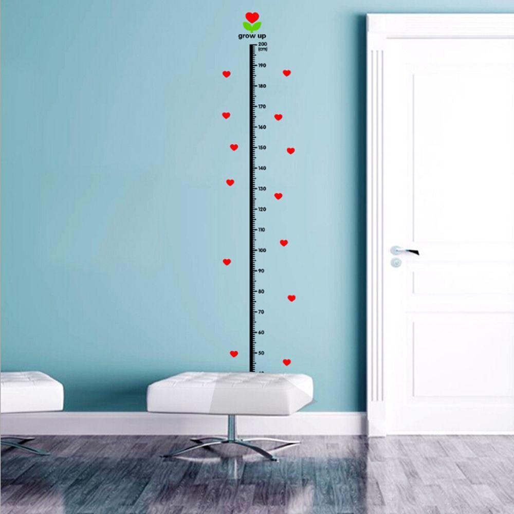 Room Decor Beautiful Mural Baby Growth Chart Under Sea Animal Wall Sticker Height Measure Decal