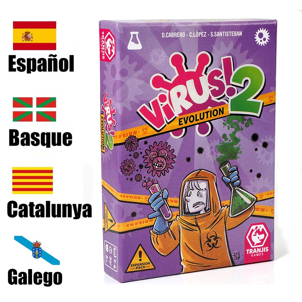 1 шт. Настольная игра Virus 1 2 3 Заразительно веселая карточная игра Испанская Английская версия Игра для вечеринки для веселой семейной игры
