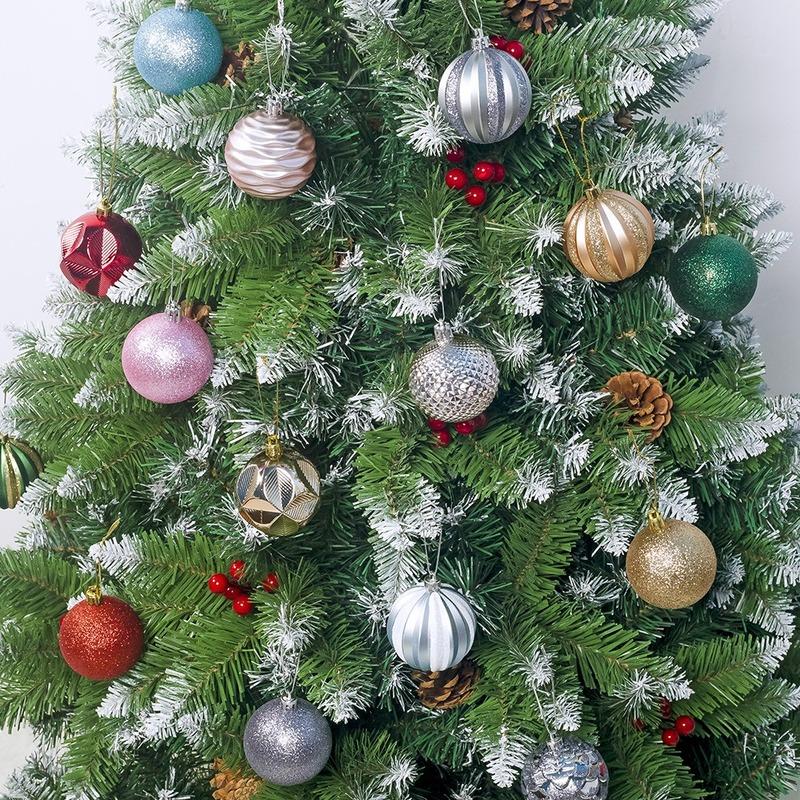 12pcs / Set 6Colors 6cm Christmas Ball Tree Decorated Diameter Christmas Ball Decorated Gift Pendant