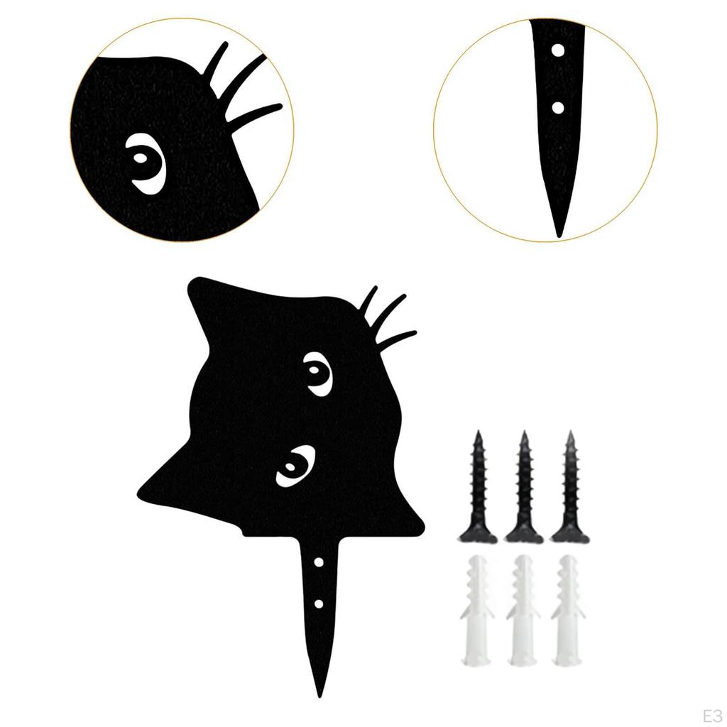 Cat Stake Garden Decor ,Outdoor Decoration, Yard Art Ornament, Lawn Decorative for Porch