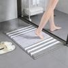 Stripe Bathroom Cashmere Thickening Mat Bath Non-slip Carpets In Wash Basin Bathtub  Floor Rug Shower Room Doormat Memory Foam 3D Pad