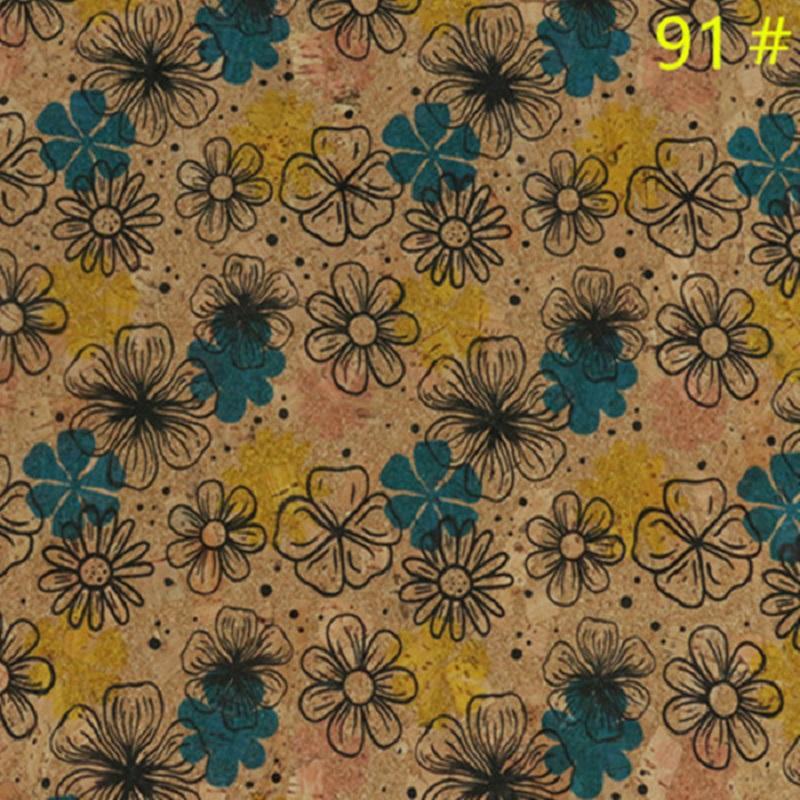 90*135 см 0,5 мм натуральная пробковая синтетическая кожаная ткань с рисунком под дерево, цветочная печать, искусственная ткань для фона, сумочка, обувь, декор своими руками