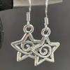 Уникальные Милые Готические Украшения Ручной Работы Серебряные Серьги-Подвески в Виде Звездочек для Женщин и Девушек Подарки