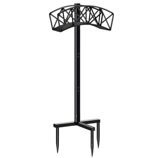 Отдельностоящий сверхмощный держатель садового шланга Вешалка для водяного шланга Катушка для шланга Наружная съемная металлическая подставка для шланга Полка для шланга Садовый газон Двор Хранение шланга