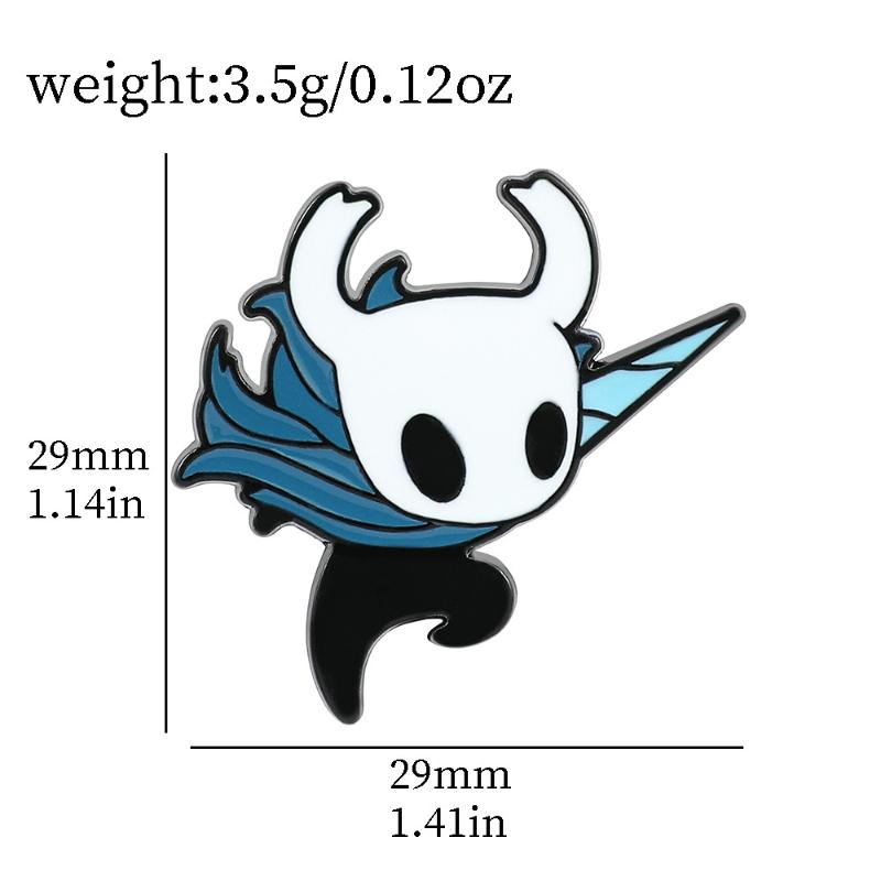 Игра Hollow Knight Silksong Кружевная Брошь-значок Хорнет Косплей Кавайная Сплав Эмалированный Значок Булавка для Лацкана Сумки Украшение для Костюма Аксессуары Реквизит