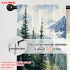 2pcs, plane printing Popular Curtains Serene Forest & Stream Versatile 100% Polyester (without rod) Outdoor Decorations for