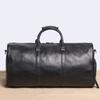 Мужская дорожная сумка из натуральной кожи, повседневная ручная сумка, большая вместительная сумка для фитнеса, карман для обуви на плечо для 18-дюймового ноутбука