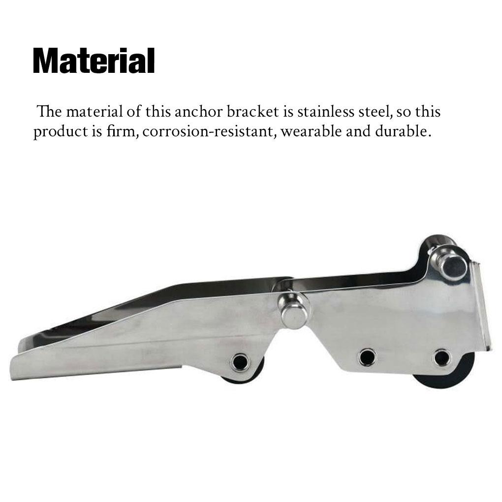 Boat Stainless Steel Anchor Bracket Firm Lightweight Anchors Roller Smooth Simple Operation Marine Parts Hardware Accessory
