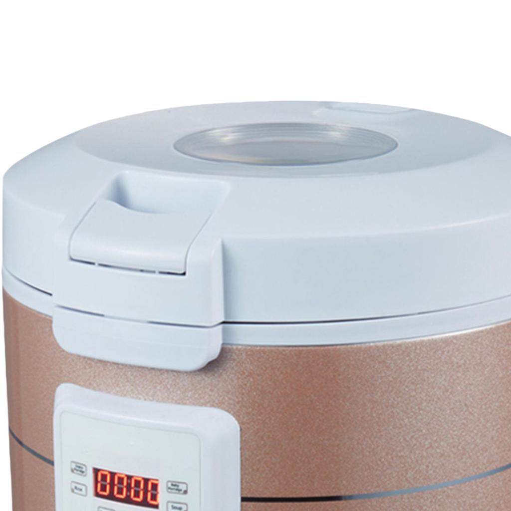 12 В 24 В портативная автомобильная электрическая рисоварка объемом 3 л для супа, каши, легкая многофункциональная рисоварка 26x23 см, пароварка