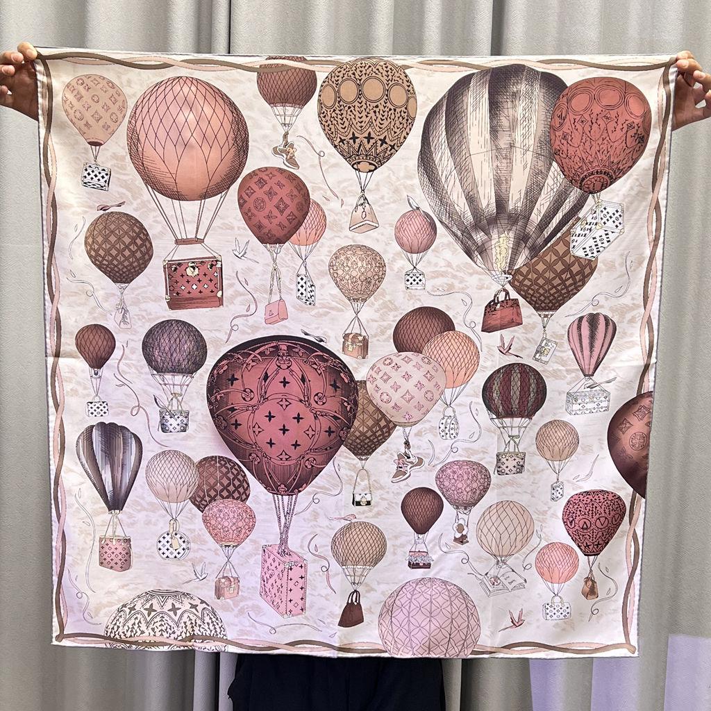 Шелковый твиловый шарф Silk Road в черно-белом французском стиле для весны/лета