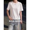 Базовая женская футболка Basic House из чистого хлопка с круглым вырезом и коротким рукавом
