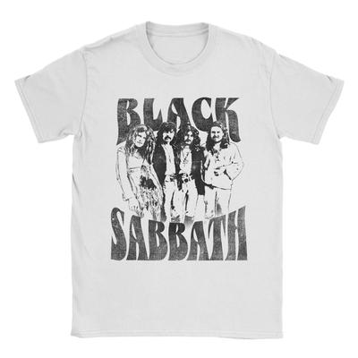 Футболка с групповым фото Black Sabbath Летняя Y2K Смешные футболки Хлопок Модная Крутая футболка для мужчин Дизайн с коротким рукавом Одежда