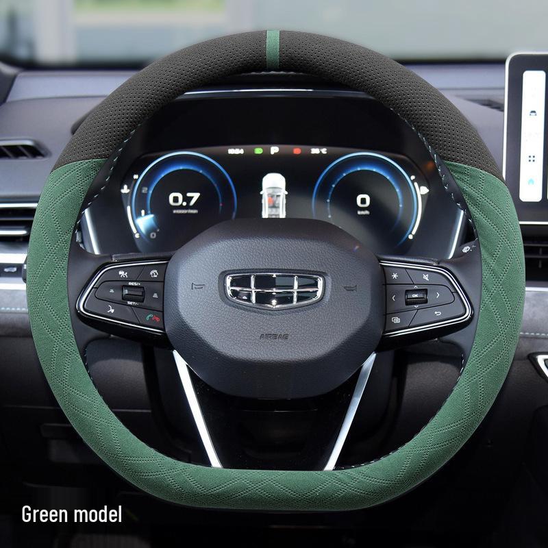 Чехол на руль Geely Xingrui 2023 - Замша Плюш, Универсальный для всех сезонов.
