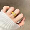 Vintage Crystal Split Ring Unique Adjustable Finger Rings Retro Pearl Opening Rings  Female