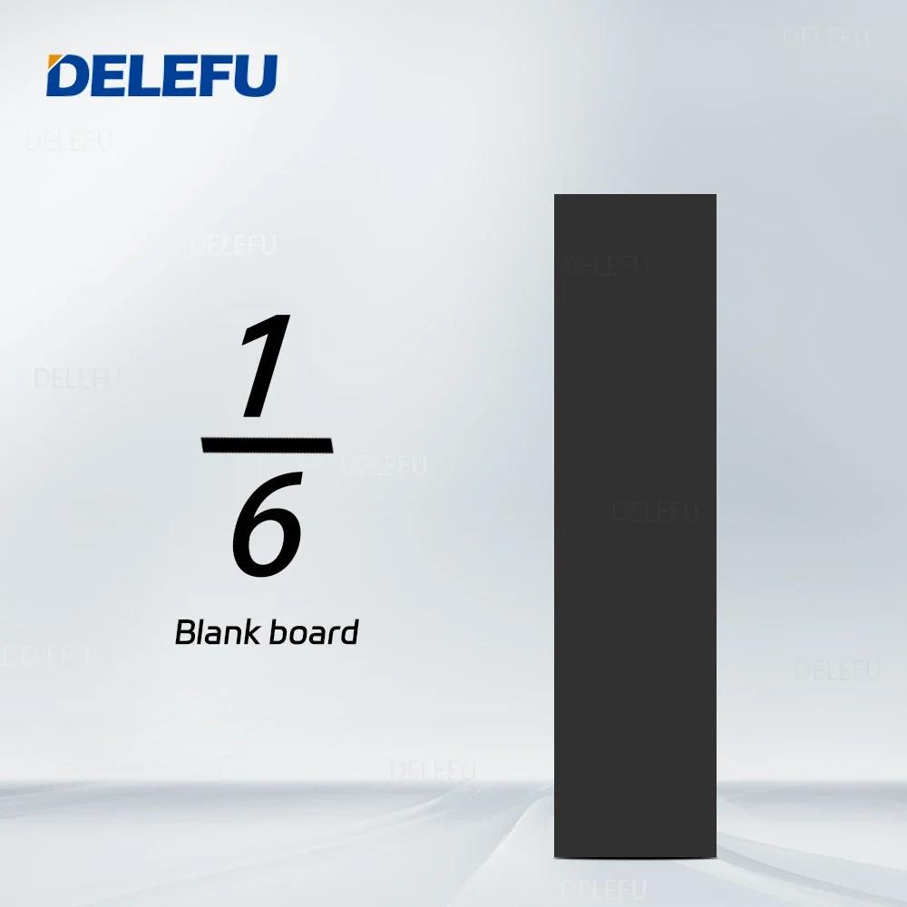 DELEFU Israel Socket DIY Blank Board USB TypeC Doorbell Switch 45A 20A Curtain TEL CAT5 TV HDMI SAT Smart Black